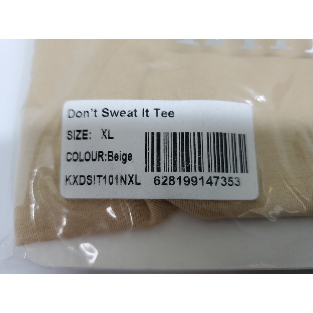 Knix Don't Sweat It Shapewear Compression T-shirt XL Beige Tee No Odor No Rings - Picture 5 of 7